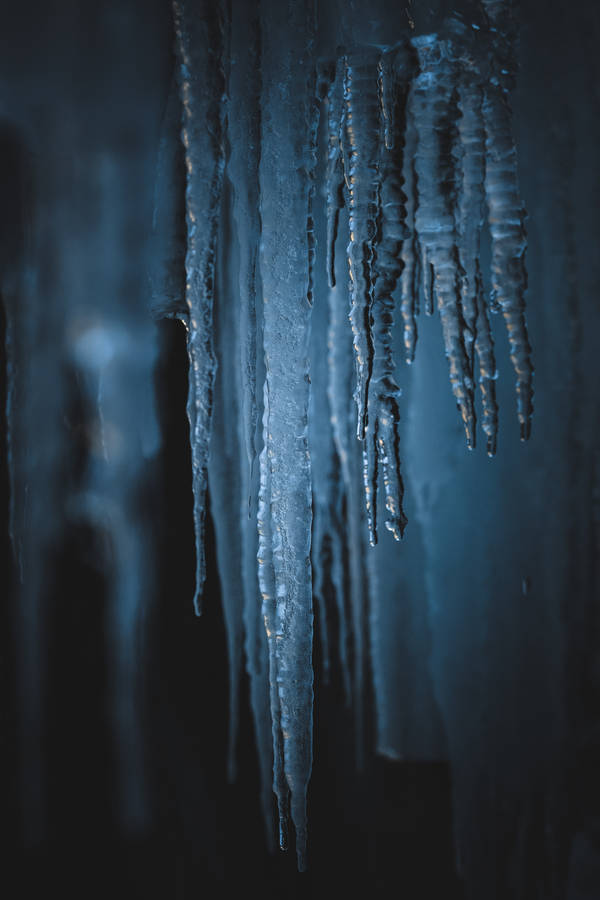 Ice Crystals Sparkle In The Dark Wallpaper
