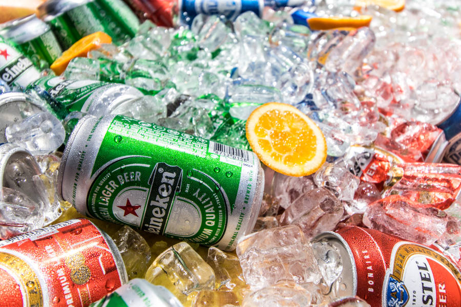 Ice Cube And Beer Cans Wallpaper