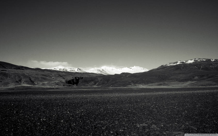 Iceland Black And White Wallpaper