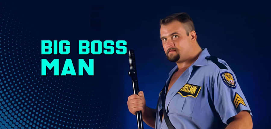 Iconic American Wrestler, Big Boss Man, In Action Wallpaper