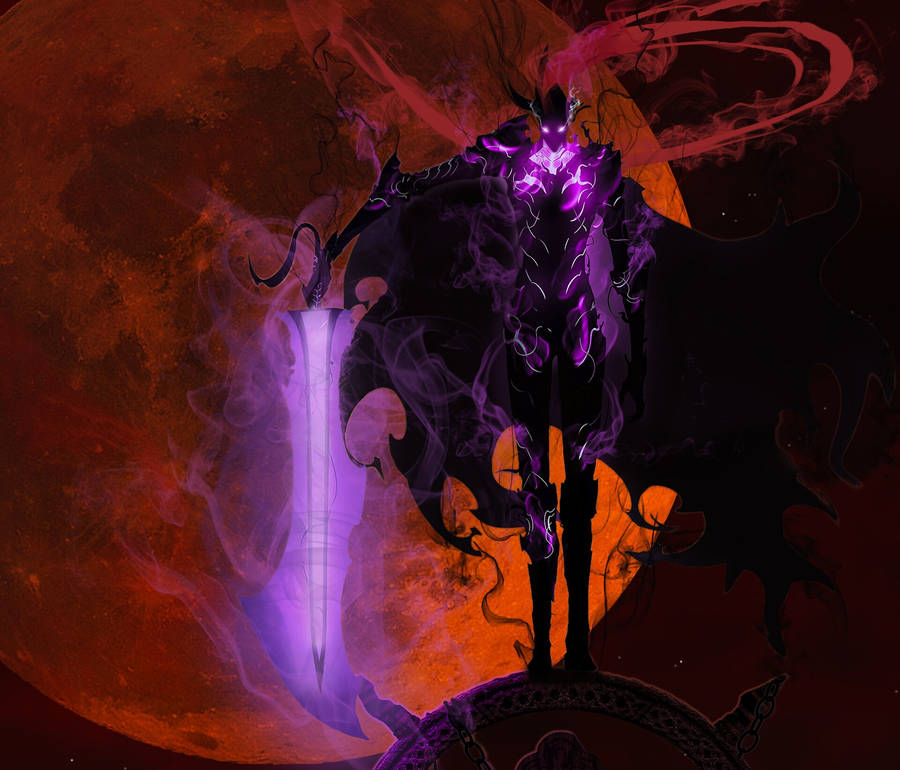 Igris Holding Demon King Longsword Solo Leveling 4k Wallpaper