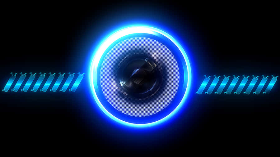 Illuminated Black Electric Speaker Wallpaper