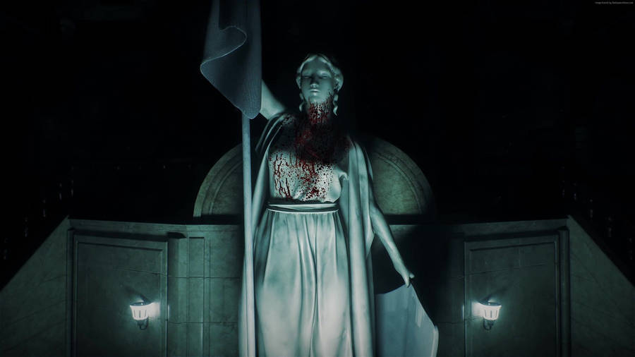 Image Scary Goddess Statue From Resident Evil 2 Remake Wallpaper