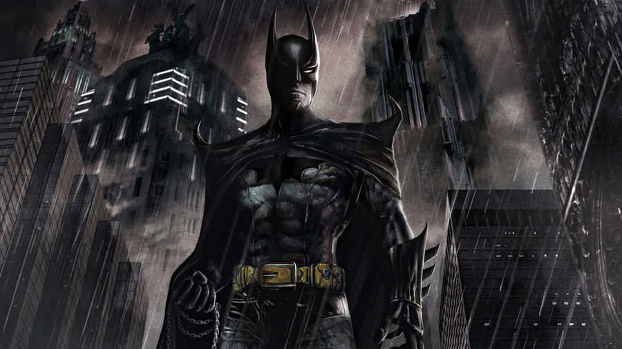 Image Superhero Batman Cementing His Position As Defender Of Gotham City Wallpaper