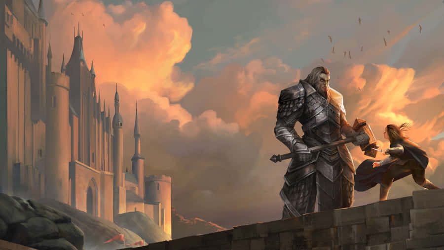 Image Warriors Engage In Epic Battle Wallpaper