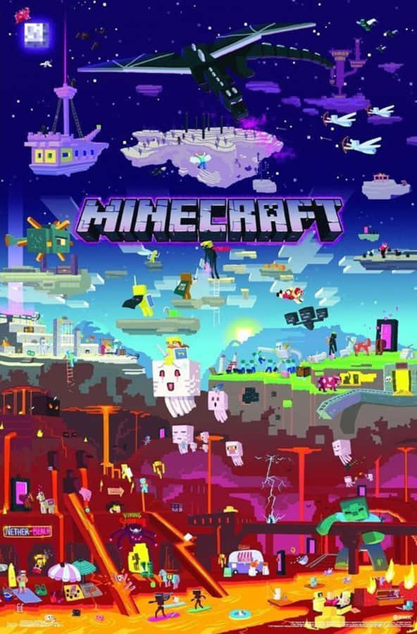 Immerse Into A Blocky World With Minecraft On Android Wallpaper