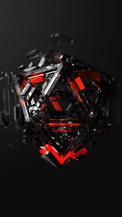 Immersive 3d Triangle Backdrop On A Forward-thinking Gamer Phone Wallpaper