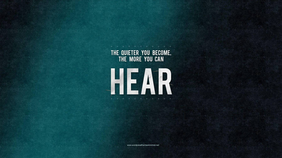 Importance Of Silence Motivational Hd Wallpaper