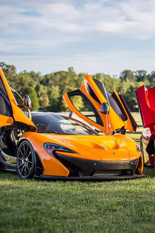 Impressive Metallic Yellow P1 Mclaren Iphone Wallpaper Wallpaper