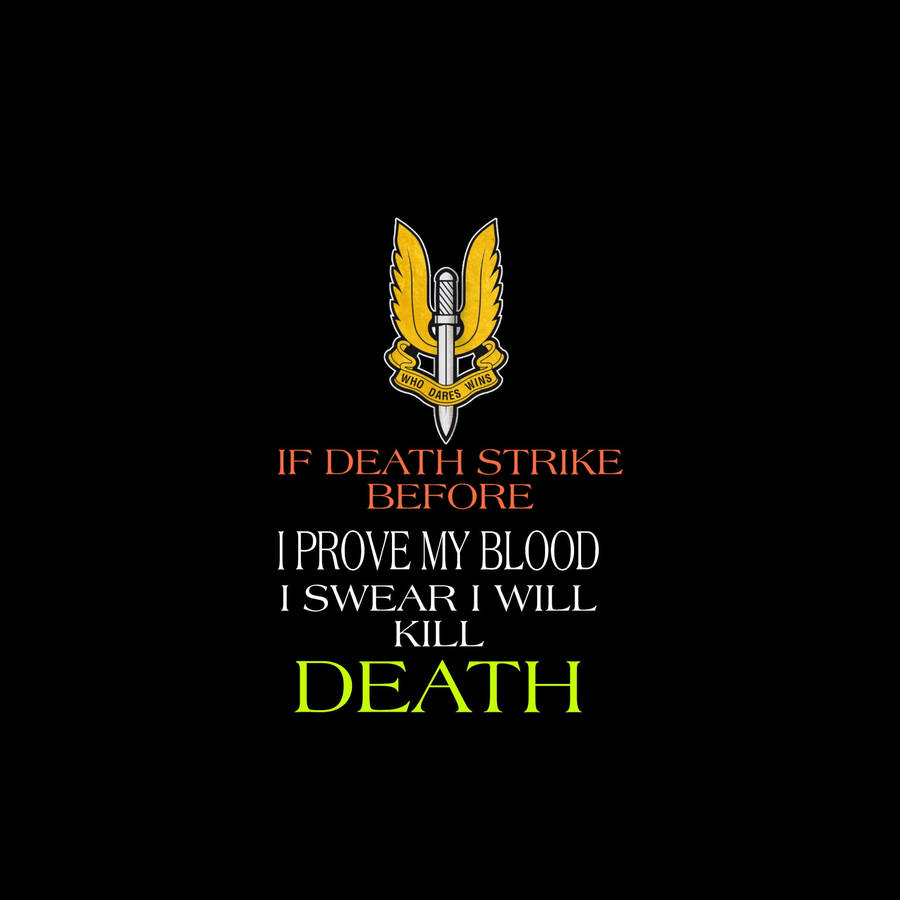 Indian Army Logo Courage In Death Quote Wallpaper