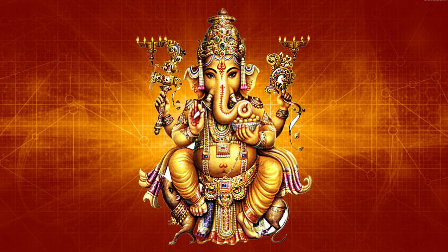 Indian Bandicoot Rat Ganesh Desktop Digital Art Wallpaper