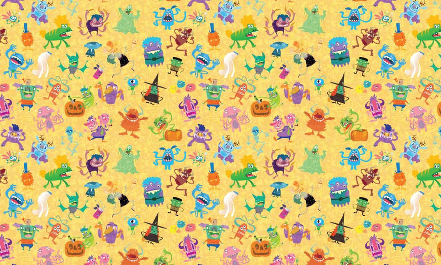 Indie Aesthetic Cartoon Monsters Wallpaper
