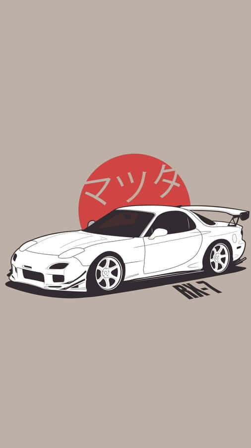 Initial D Phone Retro Anime Car Wallpaper
