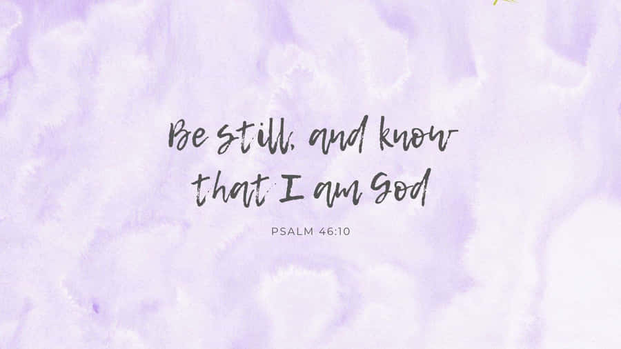 Inspirational Psalm Quote Purple Background Wallpaper