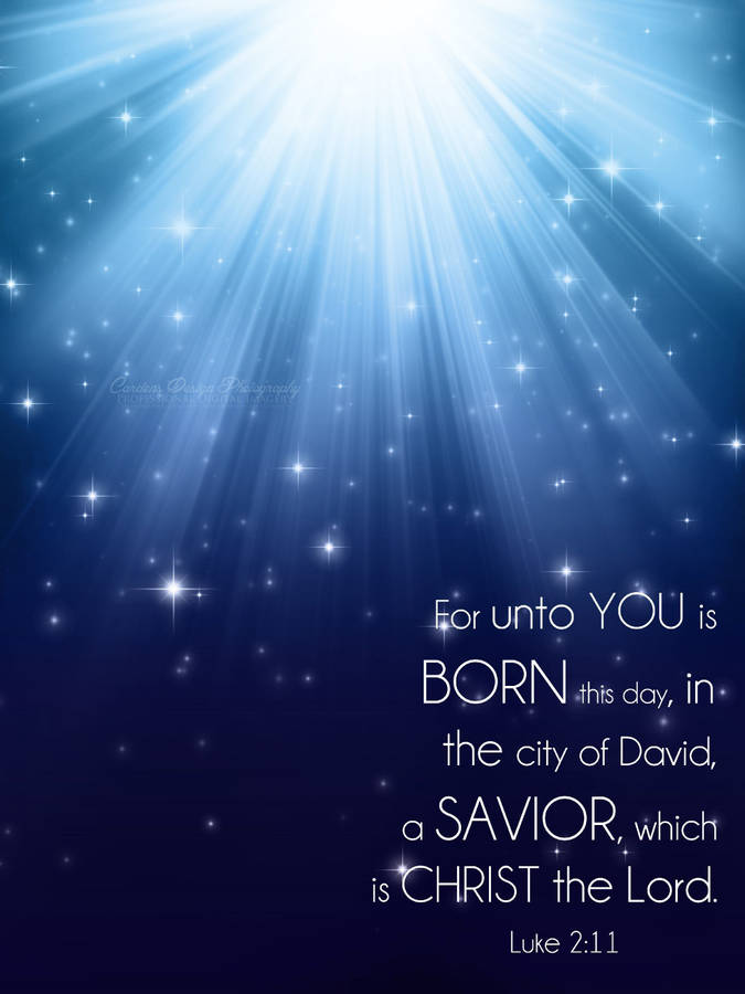 Inspirational Religious Christmas Verse Wallpaper