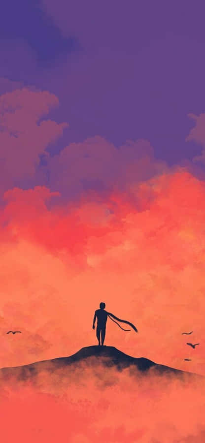 Install Stylish Red Anime Wallpaper On Iphone 11 Wallpaper