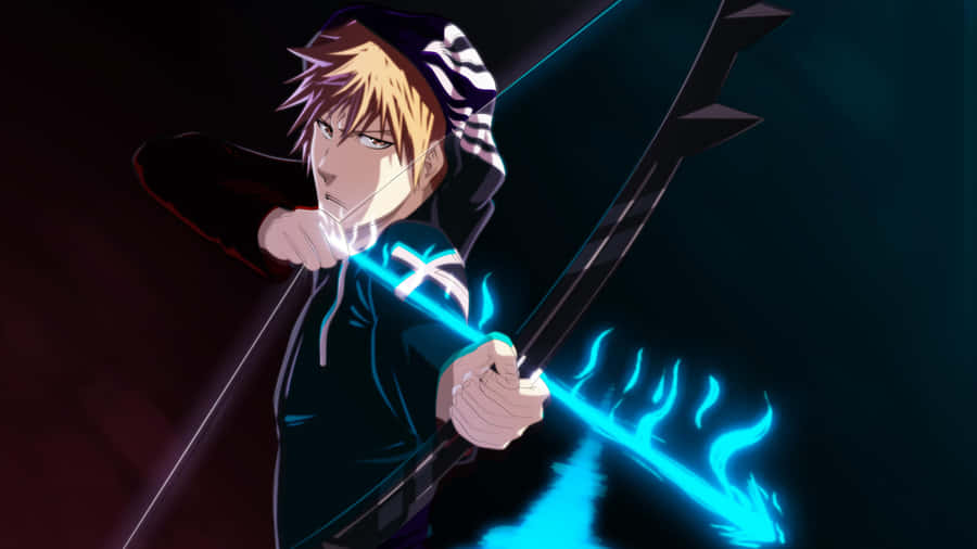 Intense Ichigo Kurosaki In Action Wallpaper