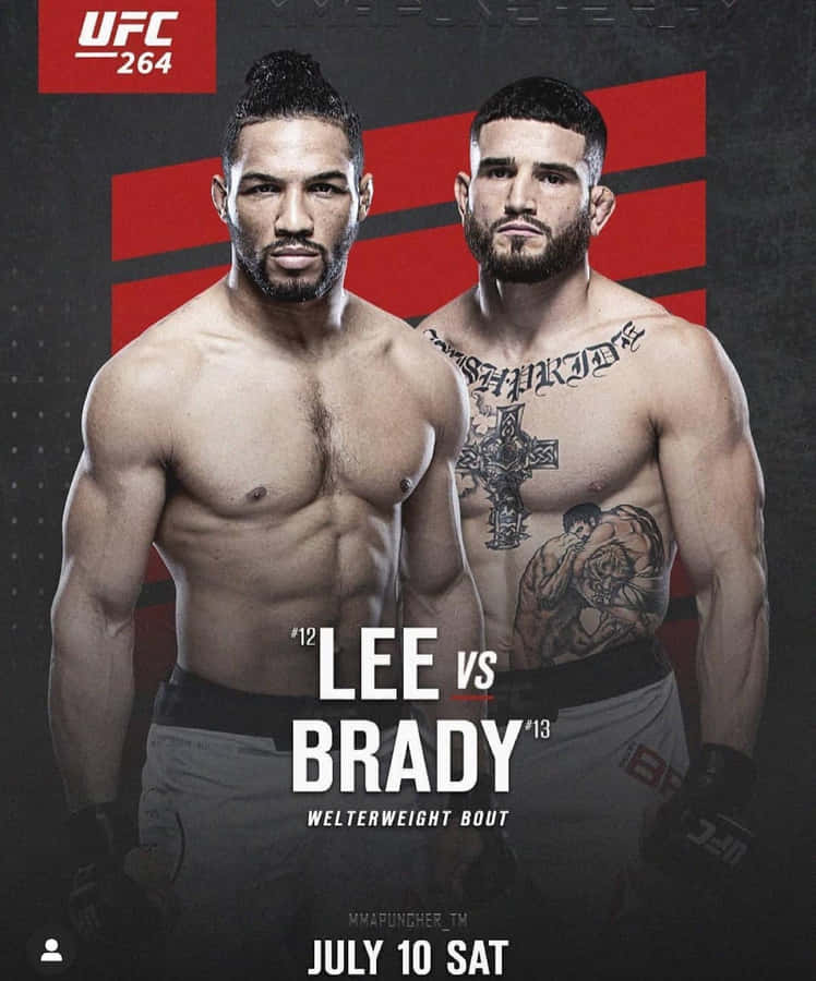 Intense Pre-fight Poster Of Kevin Lee Vs Sean Brady Wallpaper