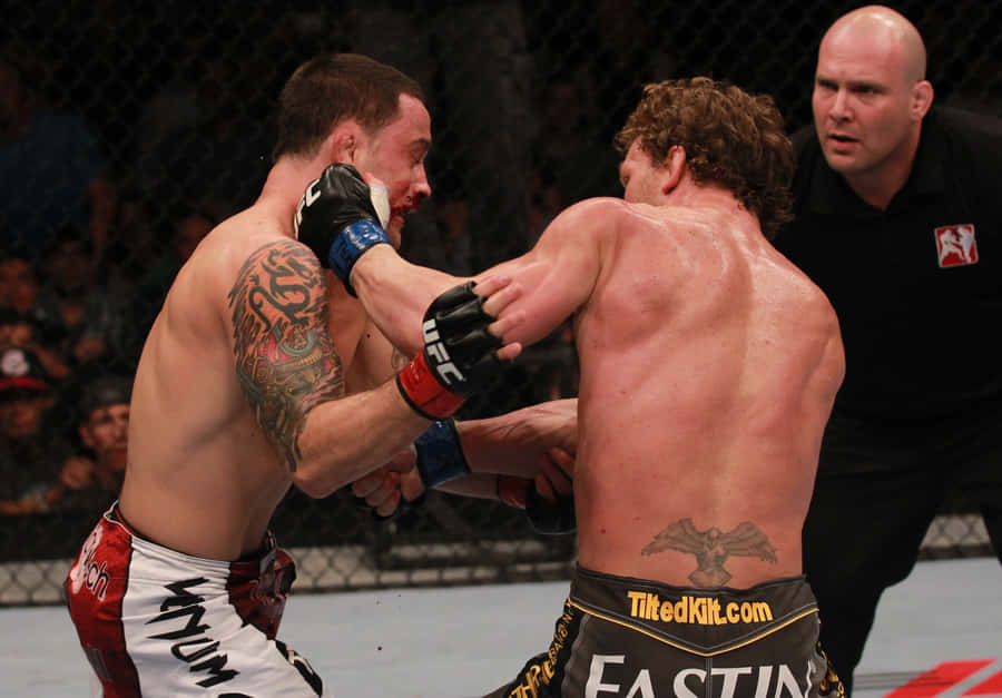 Intense Ufc Match With Gray Maynard Wallpaper