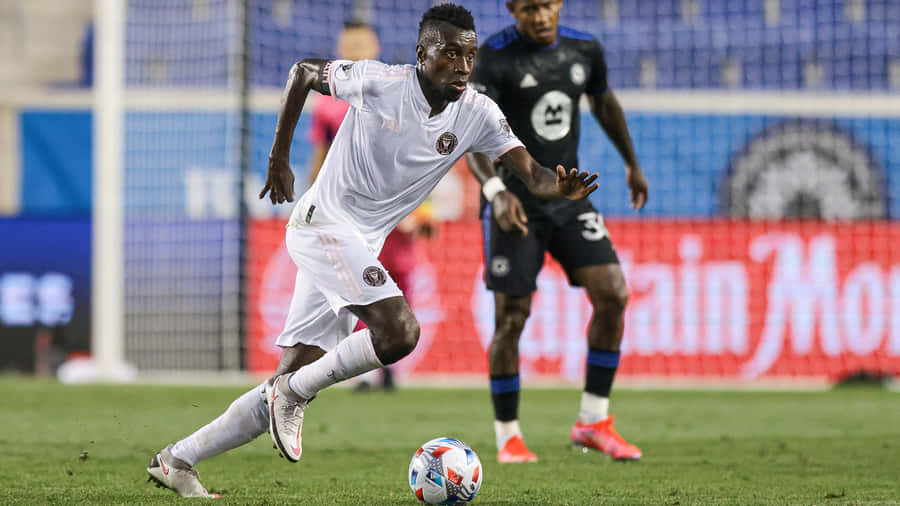 Inter Miami Player Blaise Matuidi Kicking The Ball Wallpaper