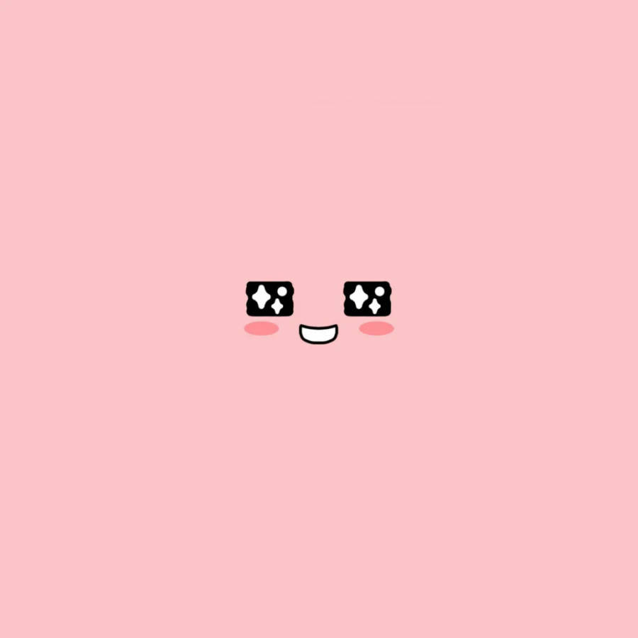 Ipad Pro Cute Smiley In Pink Wallpaper