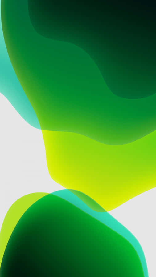Iphone 11 Green Wavy Pattern Wallpaper