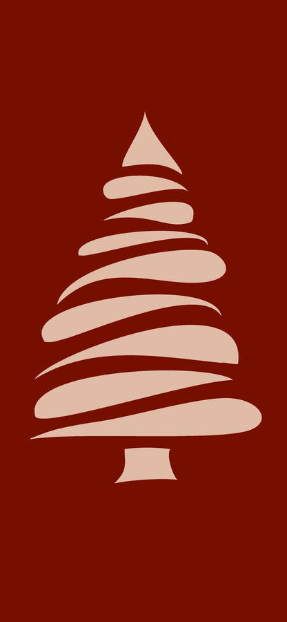 Iphone 11 Pro Red Christmas Tree Wallpaper