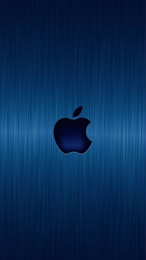 Iphone Apple Blue Metallic Wallpaper