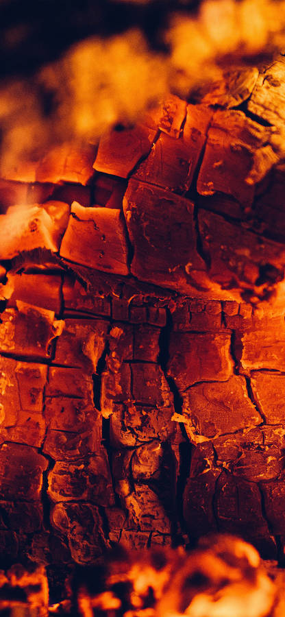 Iphone Fire Crack Heat Vibes Wallpaper