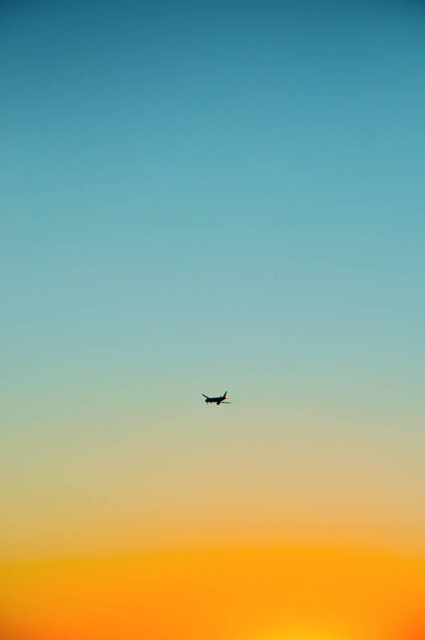 Iphone Travel Airplane Aesthetic Sunset Wallpaper