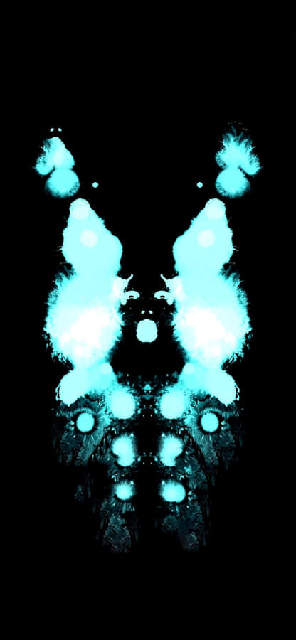 Iphone X Oled Neon Blue Blotches Wallpaper