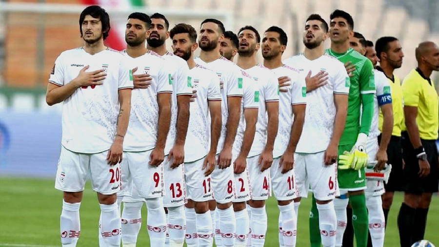 Iran National Football Team Singing National Anthem Wallpaper