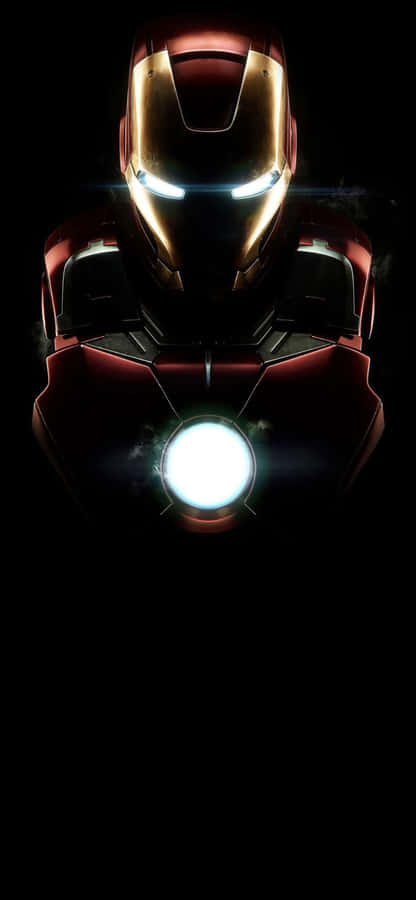 Iron_ Man_ Armor_ Glow_i Phone_ Wallpaper Wallpaper