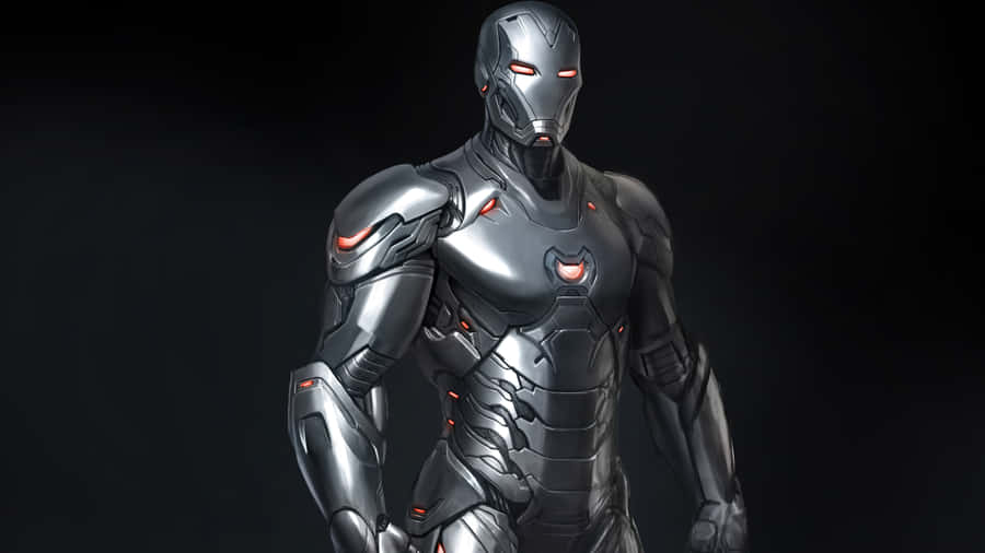 Iron Man In Black And White Wallpaper