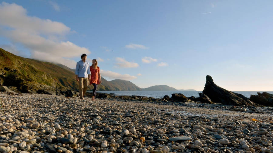 Isle Of Mann Glen Wyllin Beach Wallpaper