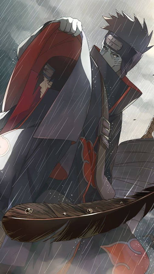 Itachi And Kisame Under The Rain Wallpaper