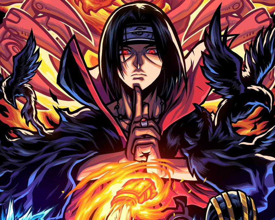 Itachi Cool Fire Wallpaper