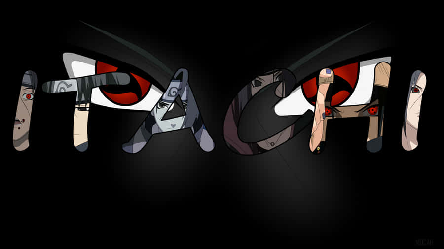 Itachi Mangekyou Sharingan Eyes Black Wallpaper