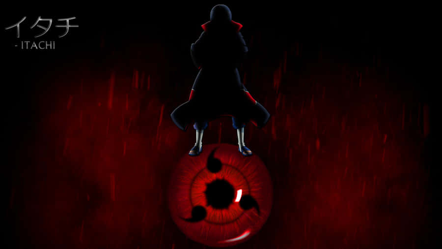 Itachi Mangekyou Sharingan Standing Sillhouette Wallpaper