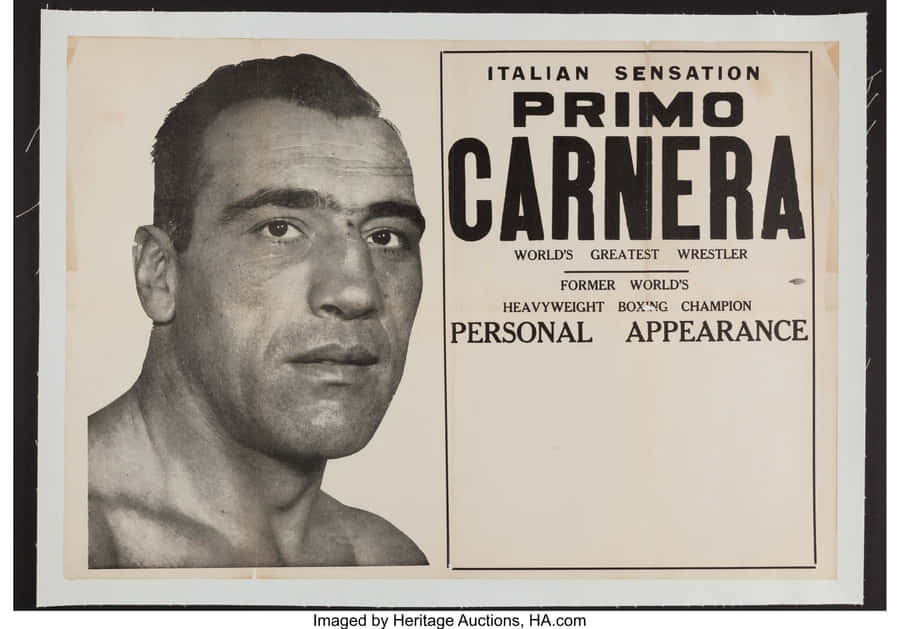 Italian Sensation Primo Carnera Promotional Poster Wallpaper