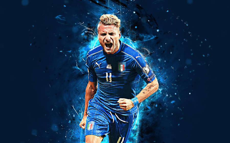Italian Striker, Ciro Immobile In Action! Wallpaper