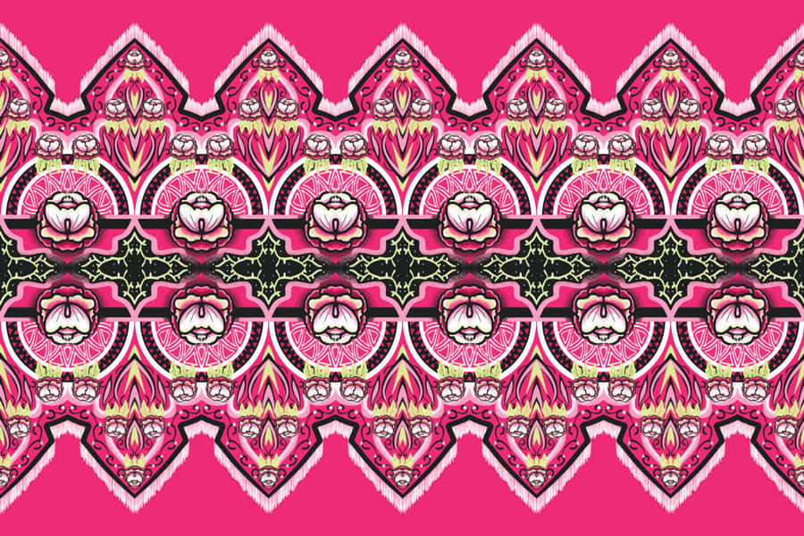 Its All In The Details As Seen In This Pink, Black And White Artwork. Wallpaper