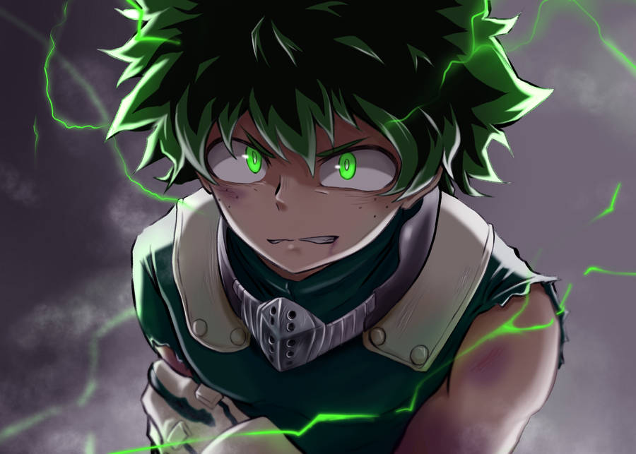 Izuku Midoriya 4k Green Eyes Wallpaper