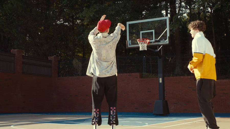 Jack Harlow Playing Basketball Wallpaper