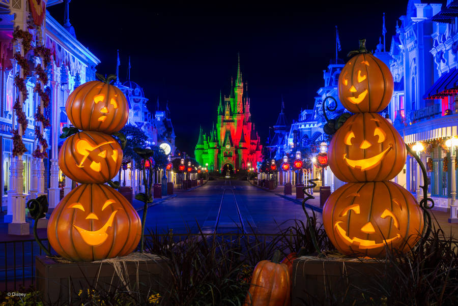 Jack-o’-lanterns Walt Disney World Desktop Wallpaper