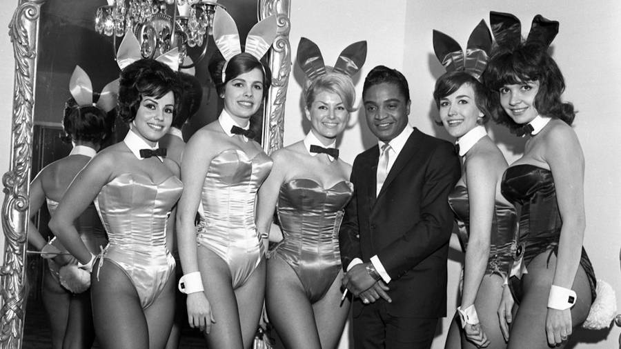 Jackie Wilson - Legendary American Singer Posing With Playboy Bunnies Wallpaper