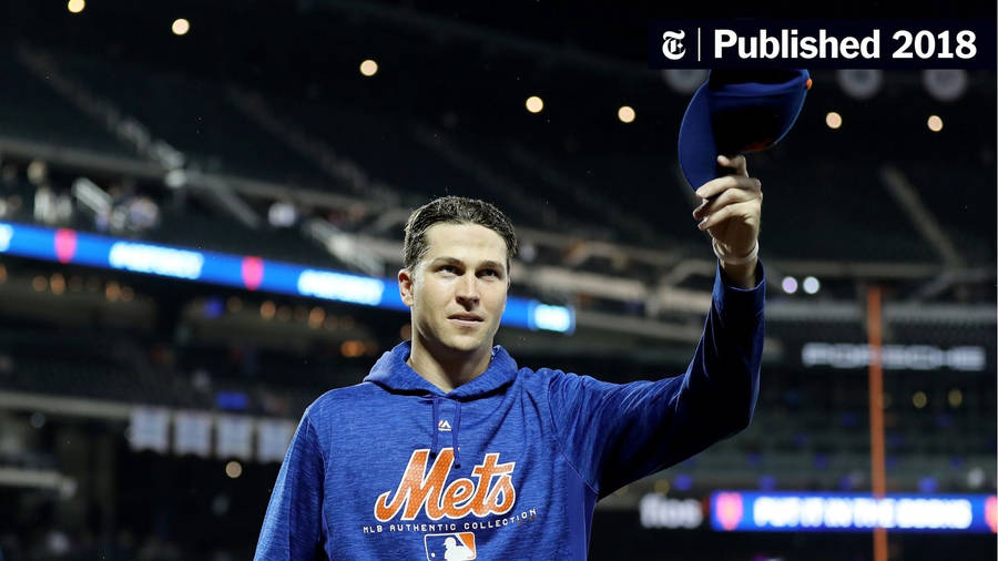 Jacob Degom Lifting A Cap Wallpaper