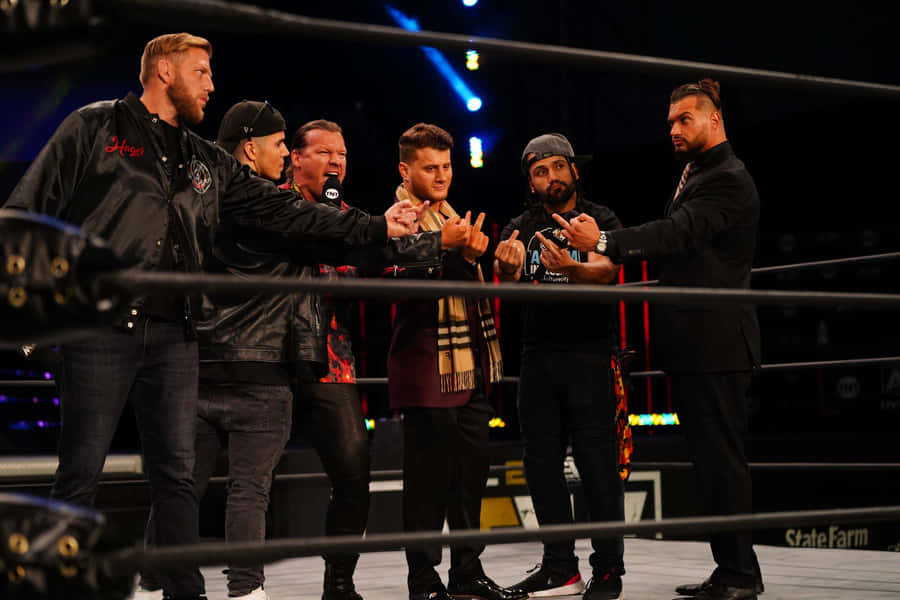 Jake Hager With Aew Inner Circle Wallpaper