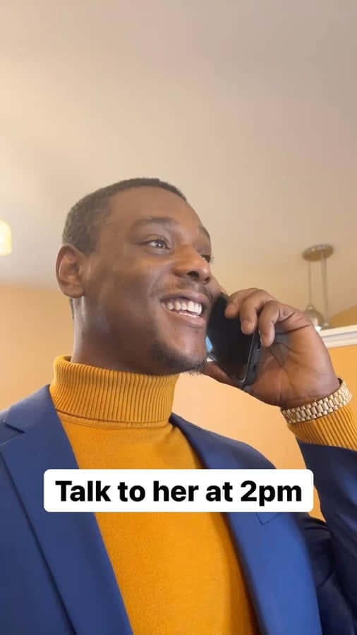 Jamahal Hill In Turtleneck And Coat Wallpaper