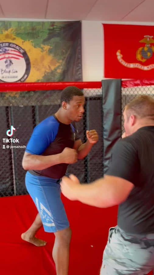 Jamahal Hill With Knuckles In Position Wallpaper